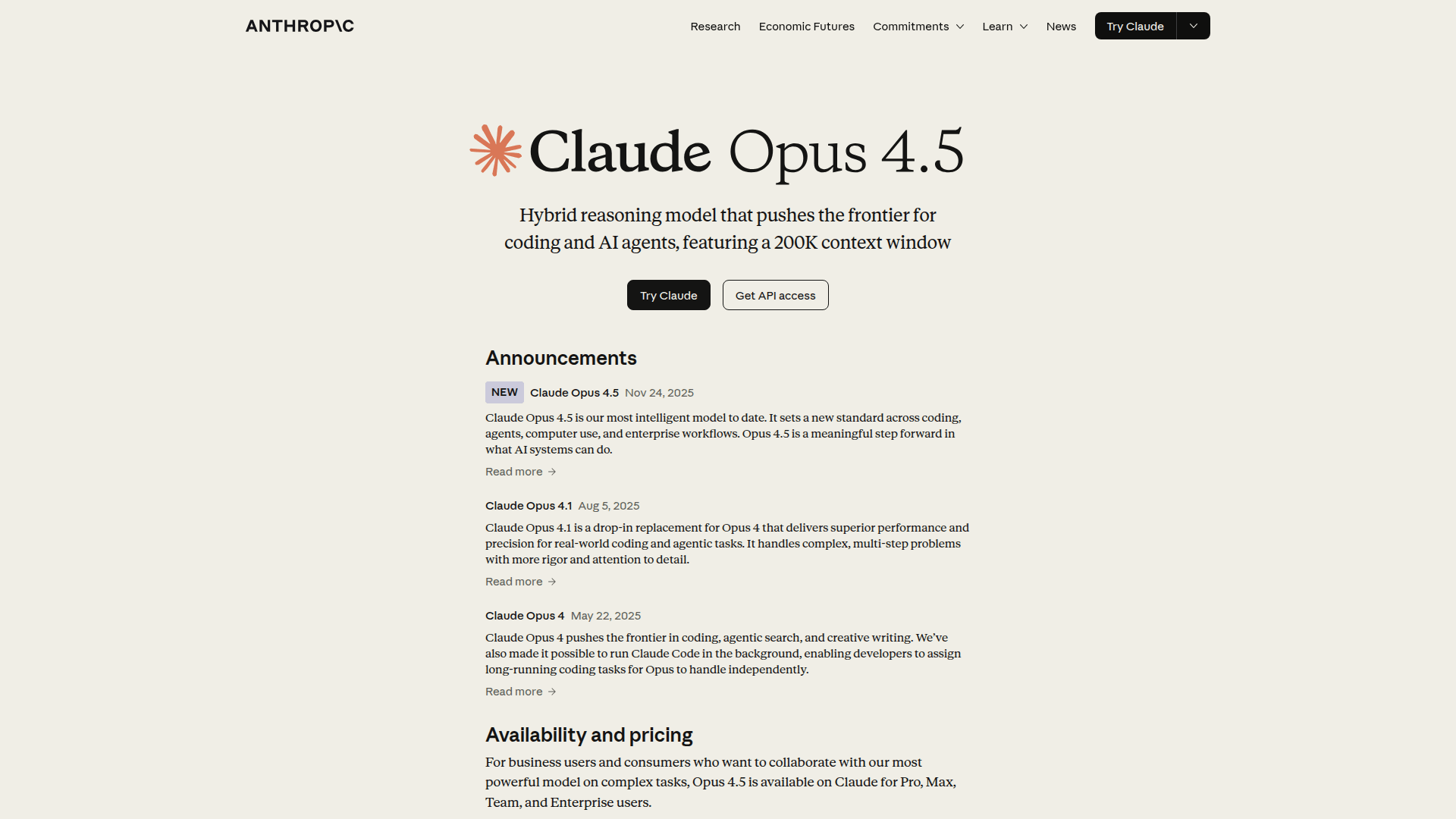 Claude Opus 4.5 preview 1