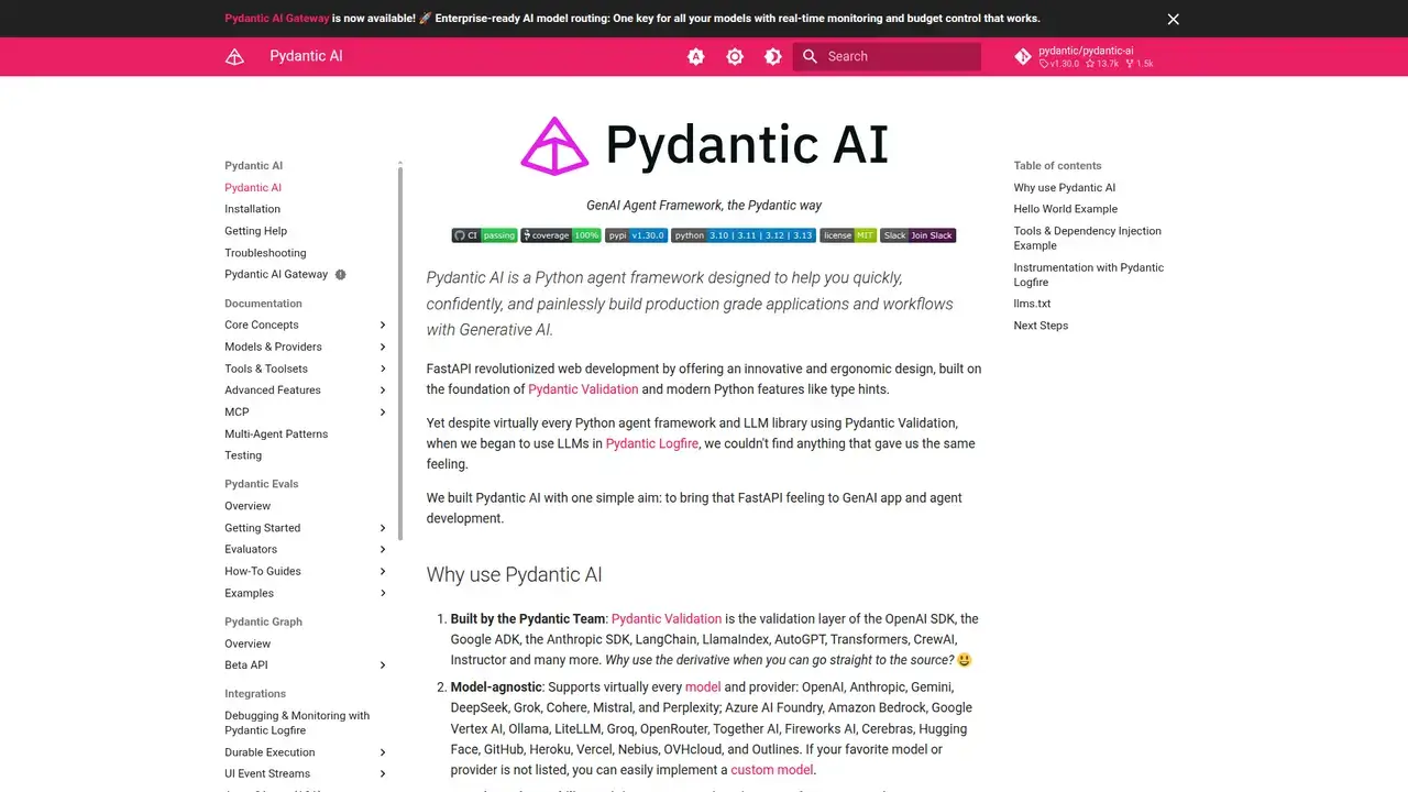Pydantic AI preview 1