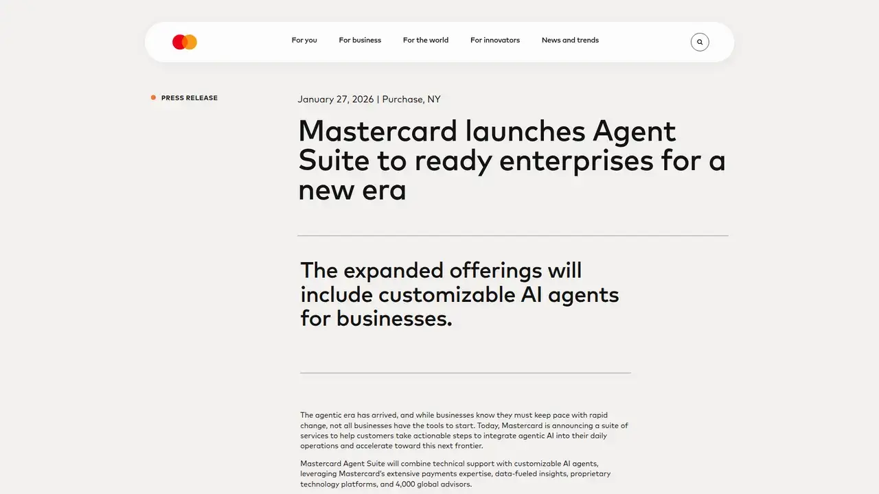 Mastercard Agent Suite preview 1