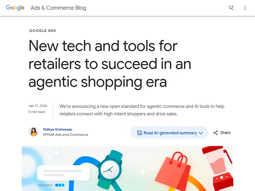 Google Launches UCP for Agentic Commerce